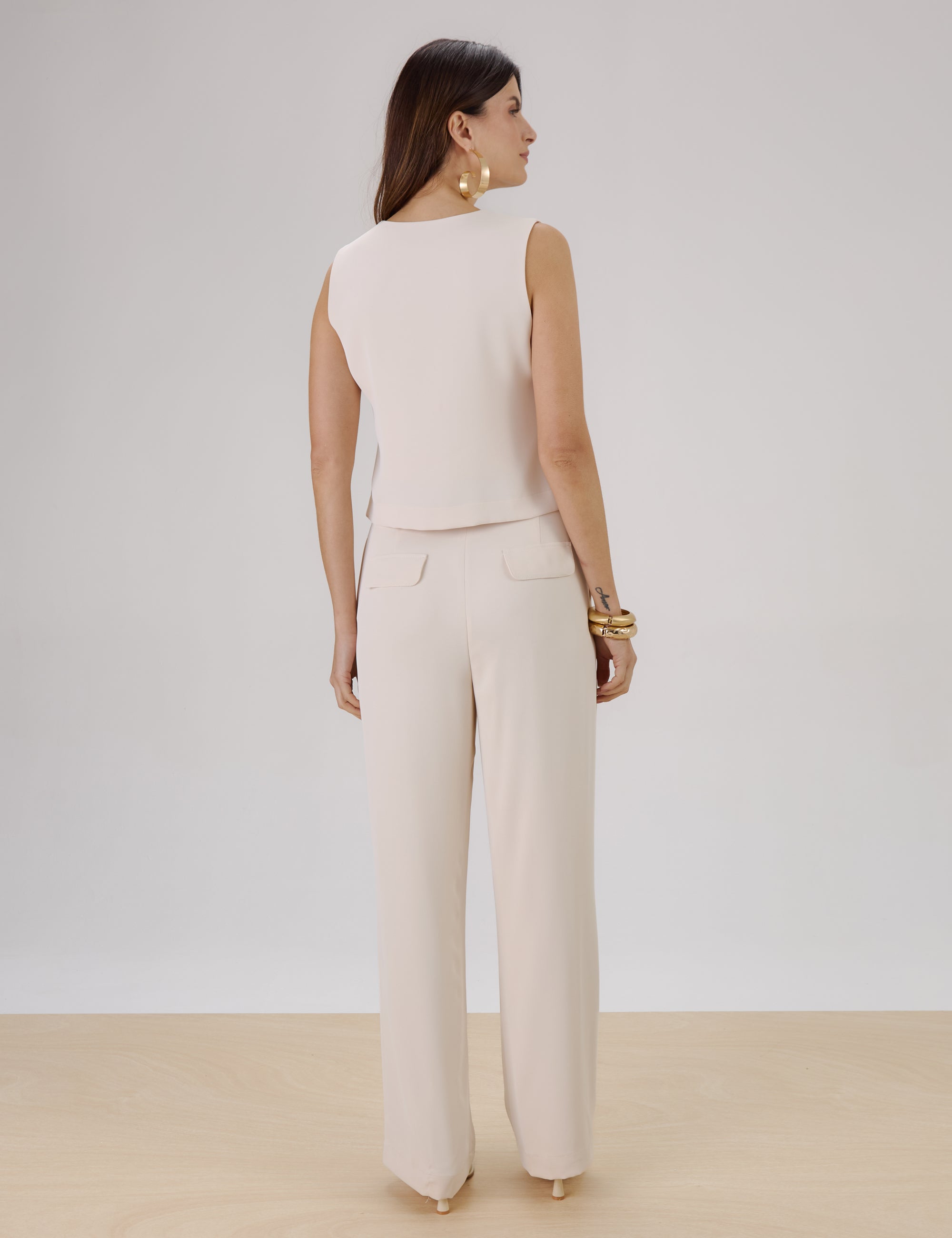 Tailored V-Neck Tank &amp; Pant Set