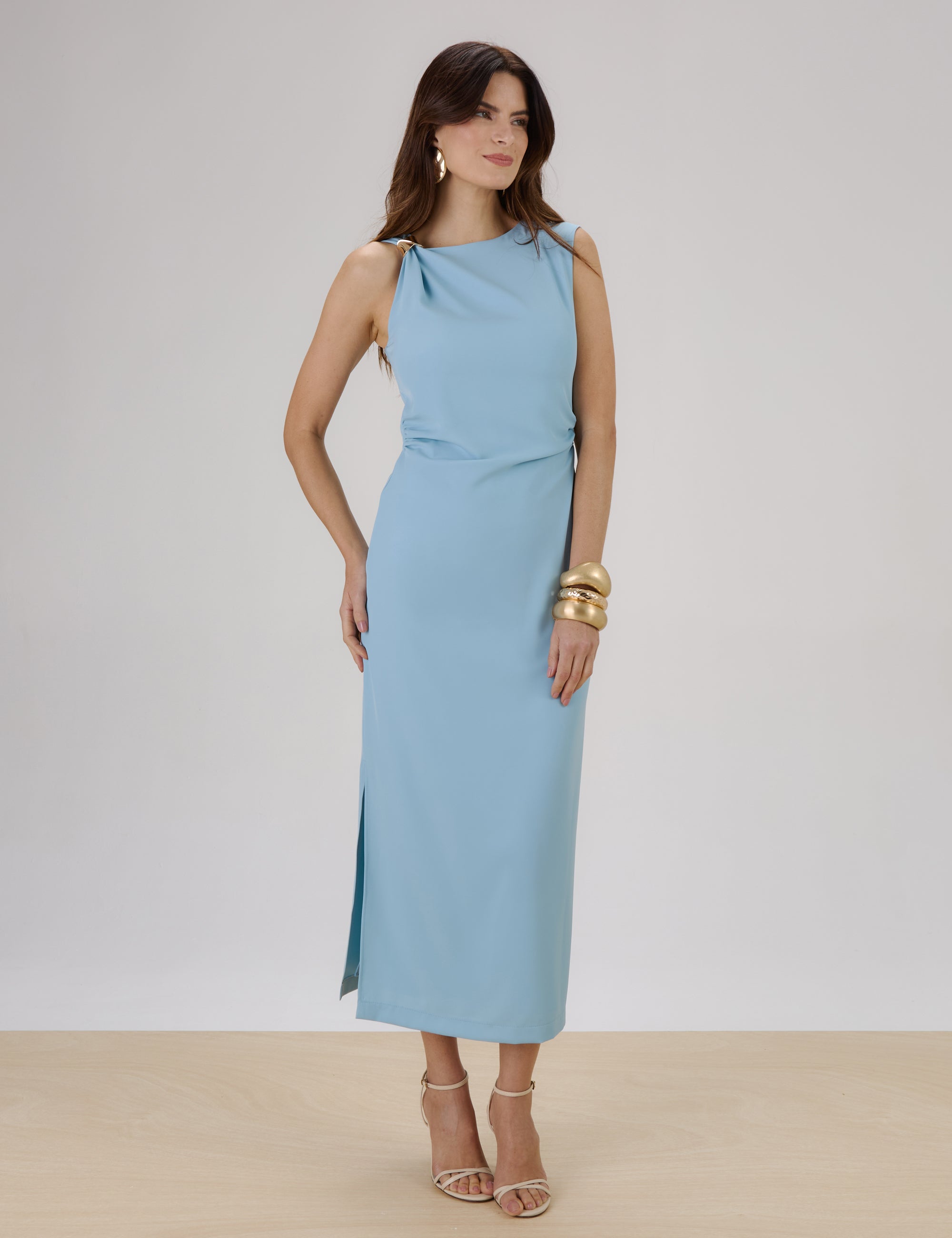 Mist Blue Tailored Dress