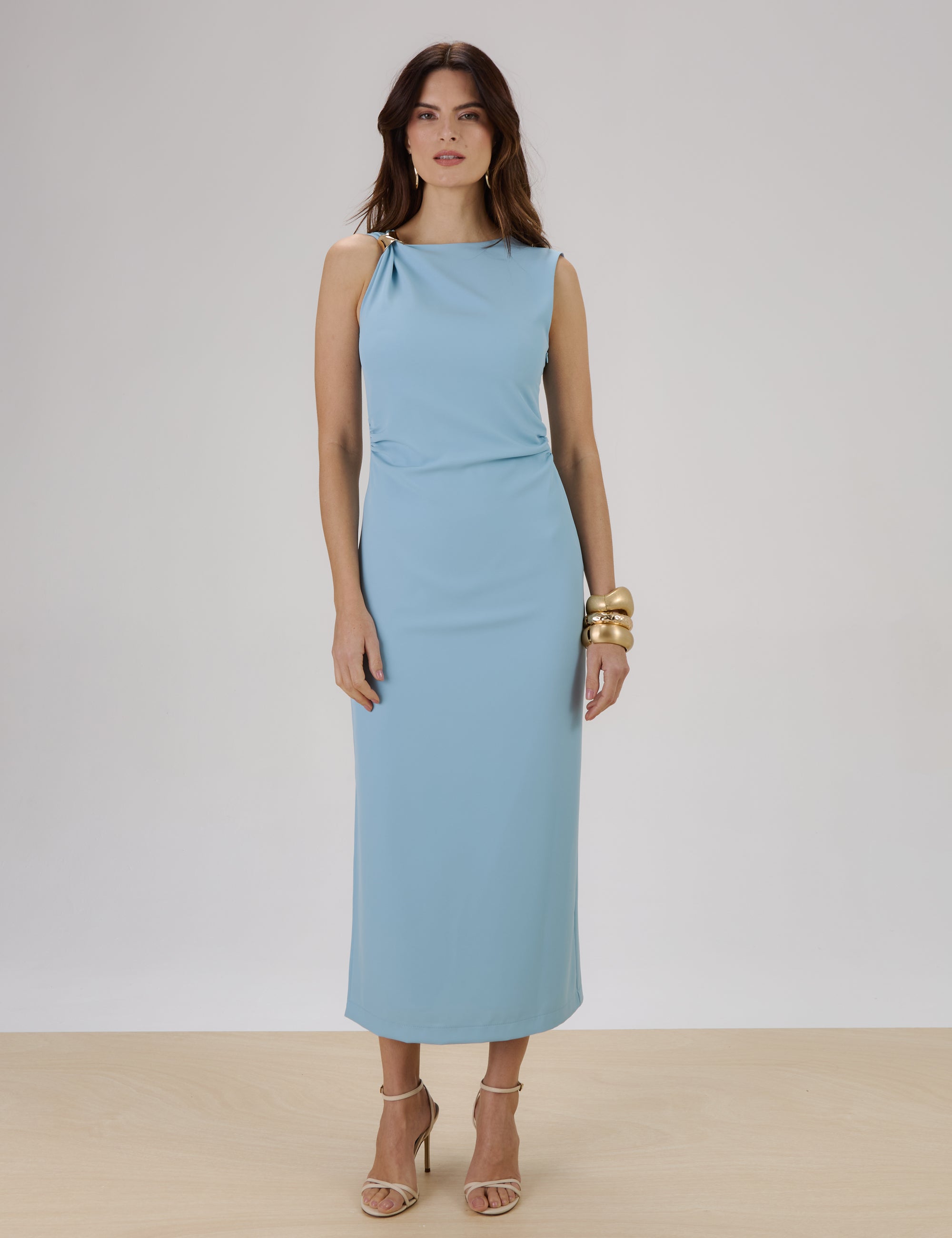 Mist Blue Tailored Dress