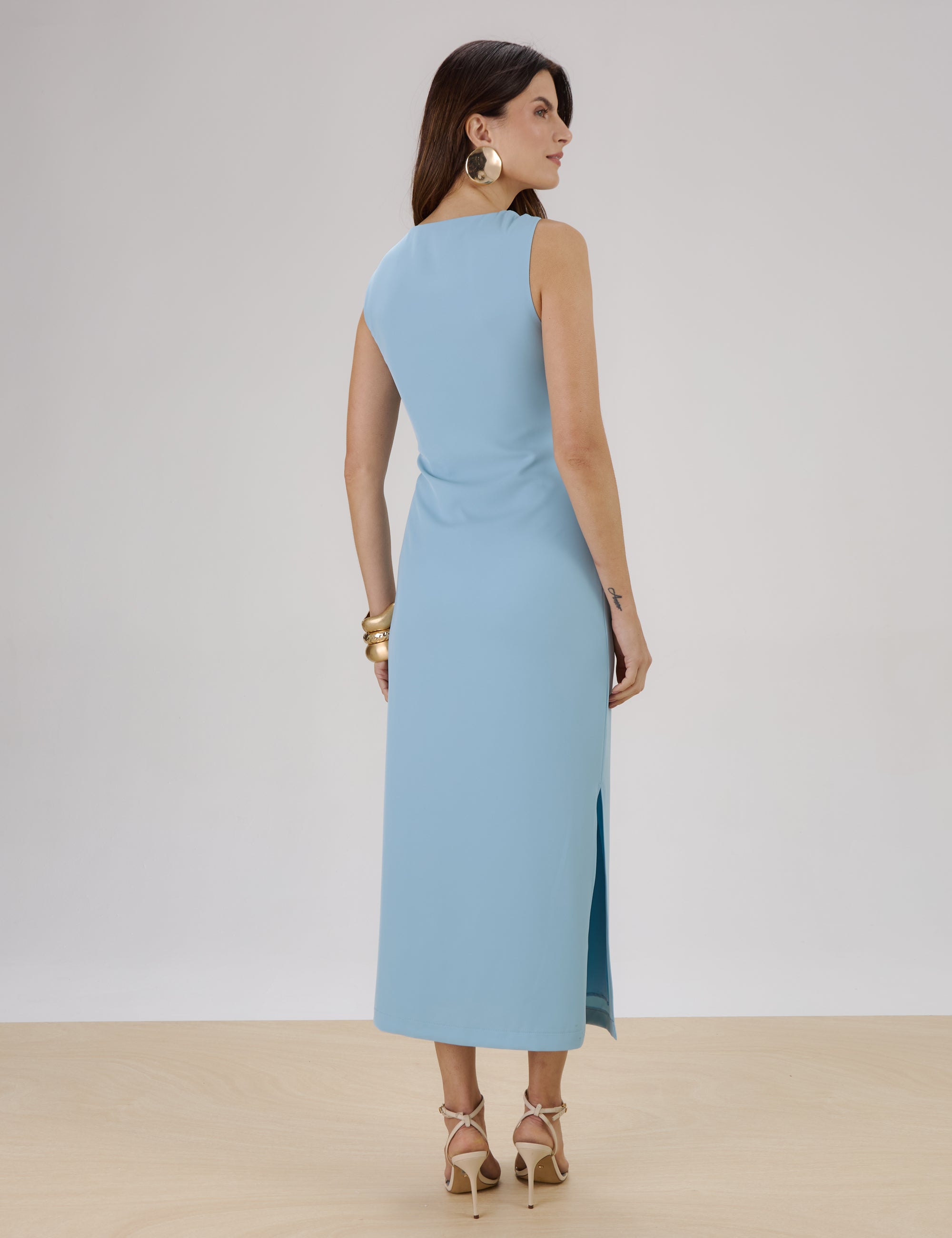 Mist Blue Tailored Dress