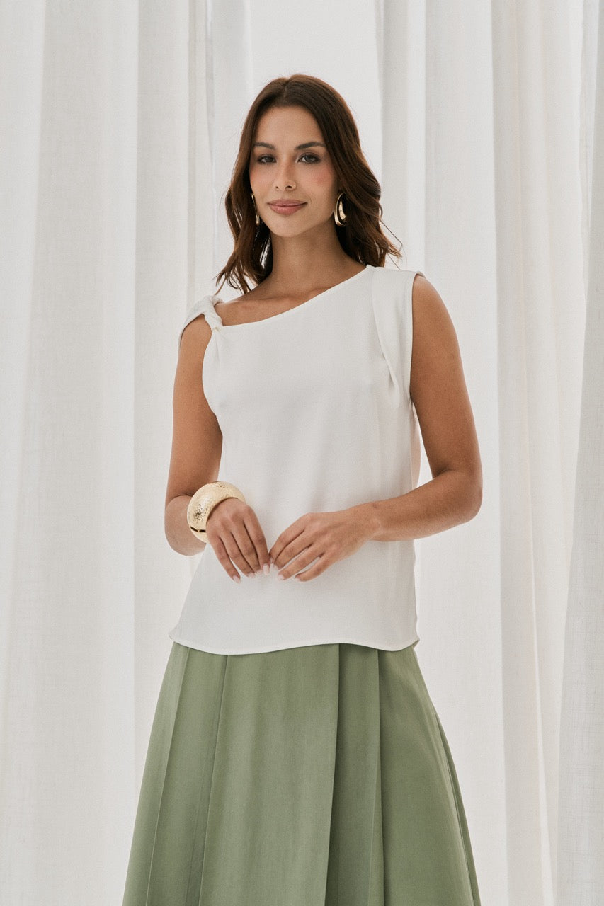 Asymmetric Shoulder Blouse